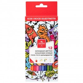 Карандаши цветные KOH-I-NOOR "TEENAGE", 12цв., 3мм, европодвес, 3552/12, 3552012042KSRU