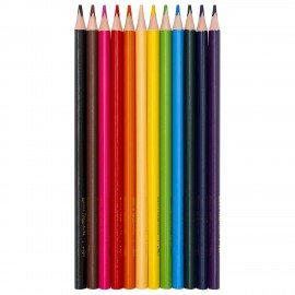 Карандаши цветные ЛУЧ "Школа Творчества", 12 цветов, трехгранные, натуральное дерево,, 30С 1806-08