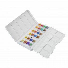 Краски акварельные художественные "Санкт-Петербург", 24 цвета, кювета 2,5 мл, пластиковая коробка, 1942017