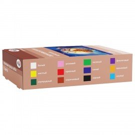 Краски акриловые декоративные ГАММА "Хобби", 12 цветов по 20 мл, в баночках, 3012198