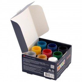 Краски по ткани акриловые "Декола", 9 цветов по 20 мл, в банках, 4141111