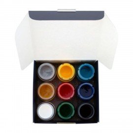 Краски по ткани акриловые "Декола", 9 цветов по 20 мл, в банках, 4141111