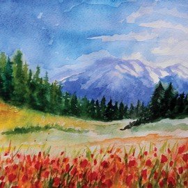 Краски акварельные ГАММА "Классическая", 24 цвета, медовые, пластиковый корпус, европодвес, 1009198