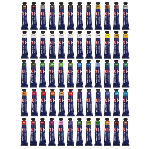 Краски акриловые художественные, НАБОР 60 штук, 49 цветов, в тубах по 22 мл, BRAUBERG ART CLASSIC, 192246