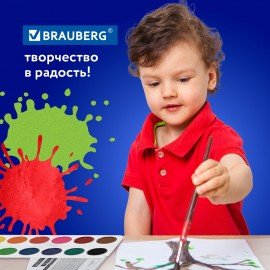 Краски акварельные BRAUBERG 12 цветов "АКАДЕМИЯ КЛАССИЧЕСКАЯ", медовые, круглые кюветы, 192554