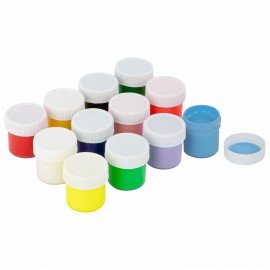 Краски пальчиковые для малышей от 1 года, 12 цветов (6 базовых + 3 пастельных + 3 флуоресцентных) по 35 мл, ЮНЛАНДИЯ, 192570