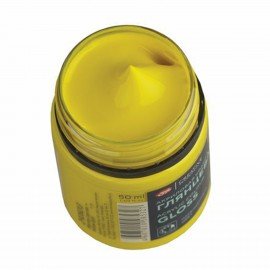 Краска акриловая глянцевая "Декола", банка 50 мл, желтая светлая, 2928213