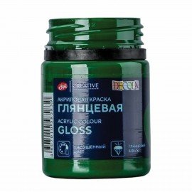 Краска акриловая глянцевая "Декола", банка 50 мл, зеленая средняя, 2928722