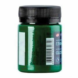 Краска акриловая глянцевая "Декола", банка 50 мл, зеленая средняя, 2928722