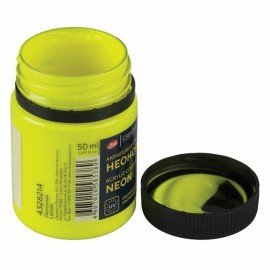 Краска акриловая флуоресцентная "Декола", банка 50 мл, лимонная, 4328214