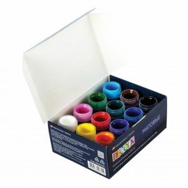 Краски акриловые матовые "Декола", 12 цветов по 20 мл, в банках, 143411021