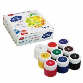 Краски по ткани акриловые "Я - Художник!", 9 цветов по 15 мл, в банках, 228411541