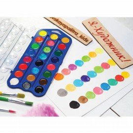 Краски акварельные "Я - Художник!", медовые, 24 цвета, круглые кюветы, 227421539