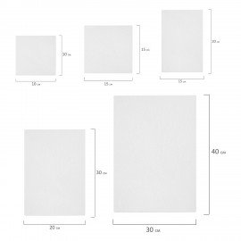 Холсты на картоне НАБОР 17 штук, хлопок, грунт, 280 г/м2, BRAUBERG ART CLASSIC, 192657