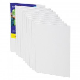 Холсты на картоне НАБОР 10 штук (20*30 см), хлопок, грунт, 280 г/м2, BRAUBERG ART CLASSIC, 192659, 192658