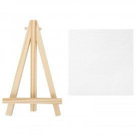 Настольный мини-мольберт с холстом 10*10 см BRAUBERG ART DEBUT, сосна, хлопок, 192680