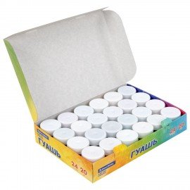 Гуашь BRAUBERG "ЗАМОК" 24 цвета по 20 мл, 192687