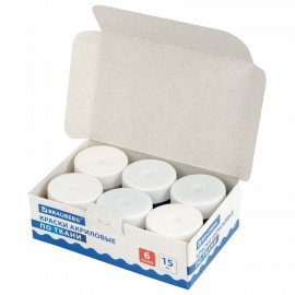 Краски акриловые по ткани 6 цветов по 15 мл, BRAUBERG, 192690