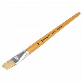 Кисть BRAUBERG, щетина, плоская, № 18, 200206