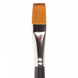 Кисть художественная проф. BRAUBERG ART CLASSIC, синтетика мягкая под колонок, плоск, № 18, кор руч, 200704