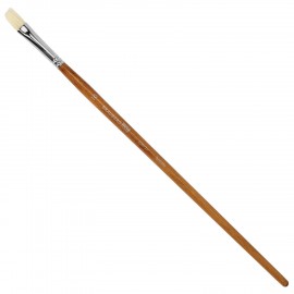 Кисть художественная профессиональная BRAUBERG ART CLASSIC, щетина, плоская, № 10, длинная ручка, 200717