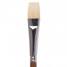 Кисть художественная профессиональная BRAUBERG ART CLASSIC, щетина, плоская, № 22, длинная ручка, 200723