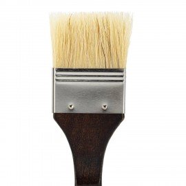 Кисть художественная профессиональная BRAUBERG ART CLASSIC, щетина, флейц, № 50, короткая ручка, 200746