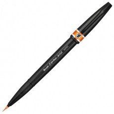 Ручка-кисть PENTEL (Япония) "Brush Sign Pen Artist", линия письма 0,5-5 мм, оранжевая, SESF30C-F
