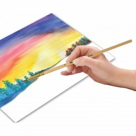 Кисть ПИФАГОР, БЕЛКА, круглая, № 3, деревянная лакированная ручка, с колпачком, 200817