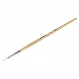 Кисть ПИФАГОР, КОЗА, круглая, № 2, деревянная лакированная ручка, с колпачком, 200825