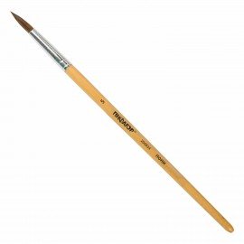 Кисть ПИФАГОР, ПОНИ, круглая, № 5, деревянная лакированная ручка, с колпачком, 200834