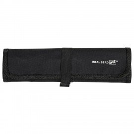 Кисти художественные набор 12 шт., в черной скрутке, синтетика, BRAUBERG ART CLASSIC, № 1-14 + веерная, 200968