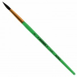 Кисть БЕЛКА, круглая, № 5, цветная ручка, ЮНЛАНДИЯ, 201056