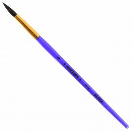 Кисть БЕЛКА, круглая, № 6, цветная ручка, ЮНЛАНДИЯ, 201057