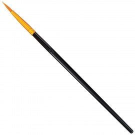 Кисти набор 10 шт., синтетика, черные, № 2/0-8, (Круглые; Овальные; Плоские; Лайнеры),WBZ, 201084