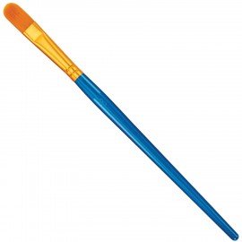 Кисти набор 10 шт., синтетика, синие, № 2/0-8, (Круглые; Овальные; Плоские; Лайнеры),WBZ, 201085