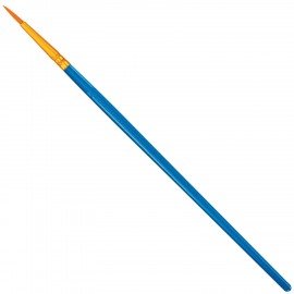 Кисти набор 10 шт., синтетика, синие, № 2/0-8, (Круглые; Овальные; Плоские; Лайнеры),WBZ, 201085