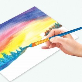 Кисти набор 10 шт., синтетика, синие, № 2/0-8, (Круглые; Овальные; Плоские; Лайнеры),WBZ, 201085