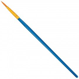 Кисти набор 10 шт., синтетика, синие, № 2/0-8, (Круглые; Овальные; Плоские; Лайнеры),WBZ, 201085