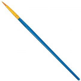 Кисти набор 10 шт., синтетика, синие, № 2/0-8, (Круглые; Овальные; Плоские; Лайнеры),WBZ, 201085