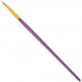 Кисти набор 10 шт., синтетика, фиолетовые, № 2/0-8, (Круглые; Овальные; Плоские; Лайнеры),WBZ, 201086