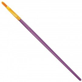 Кисти набор 10 шт., синтетика, фиолетовые, № 2/0-8, (Круглые; Овальные; Плоские; Лайнеры),WBZ, 201086