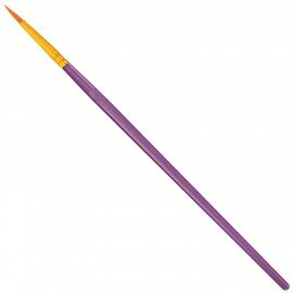 Кисти набор 10 шт., синтетика, фиолетовые, № 2/0-8, (Круглые; Овальные; Плоские; Лайнеры),WBZ, 201086