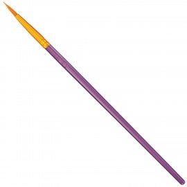 Кисти набор 10 шт., синтетика, фиолетовые, № 2/0-8, (Круглые; Овальные; Плоские; Лайнеры),WBZ, 201086