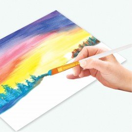 Кисти набор 10 шт., синтетика, белые, № 2/0-8, (Круглые; Овальные; Плоские; Лайнеры),WBZ, 201087