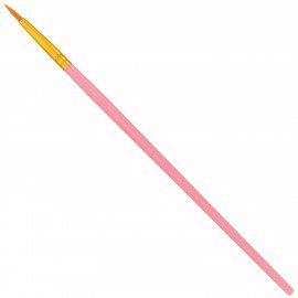 Кисти набор 10 шт., синтетика, розовые, № 2/0-8, (Круглые; Овальные; Плоские; Лайнеры),WBZ, 201088