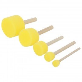 Кисть-спонж для рисования художественный, набор 5 штук, BRAUBERG ART DEBUT, 201089