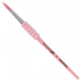 Кисти c EVA вставкой НАБОР 4шт (синтетика круглые 3,5,7; плоская 12), блистер, BRAUBERG KIDS, 201094