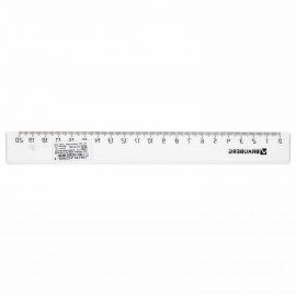 Линейка пластиковая 20 см, BRAUBERG, прозрачная, тонированная, 210606