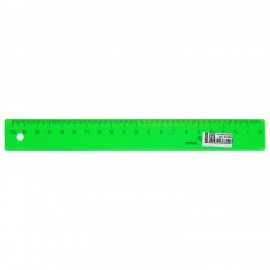 Линейка пластиковая 20 см ПИФАГОР, прозрачная, неоновая, ассорти, 210789